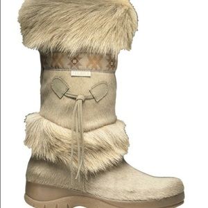 Tecnica Skandia fur boots 6 beige nude